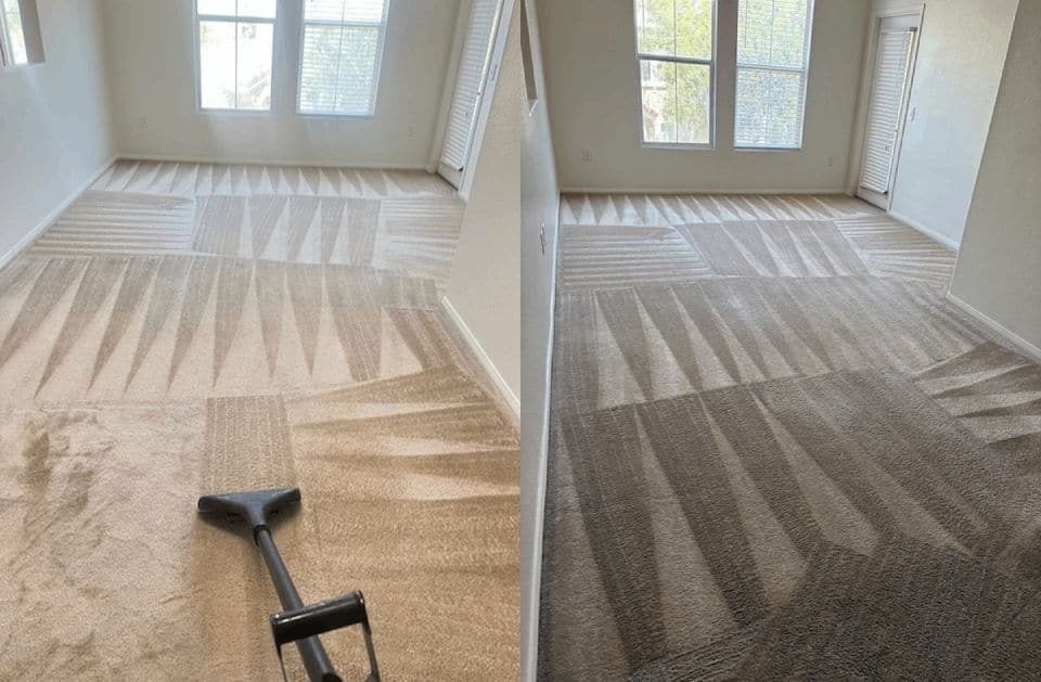 K&A Carpet Cleaning stairs before and after